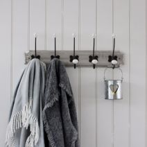 Grey Wash Wooden Hooks (5 Hooks)