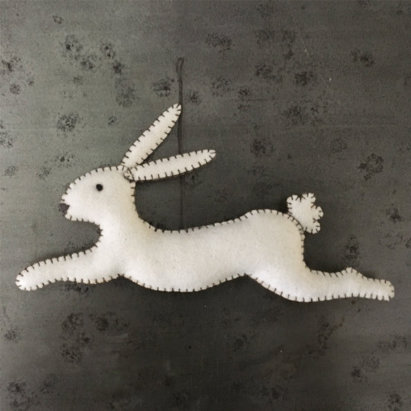 White Leaping Rabbit