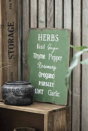 Wooden Herb Sign