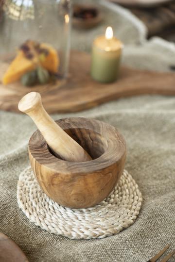 Wooden Pestle & Mortar
