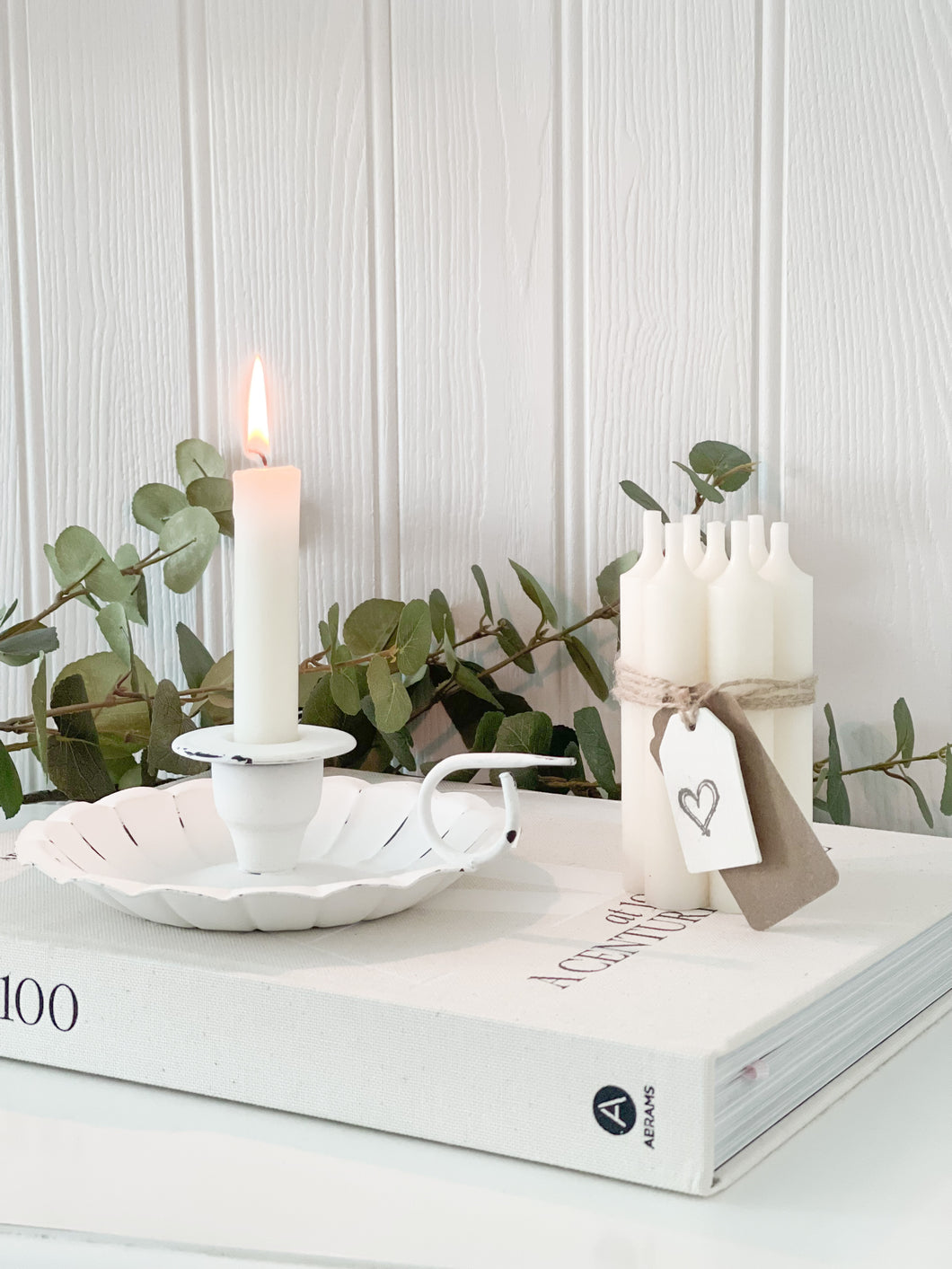Bundle of Short Dinner Candles - Cream