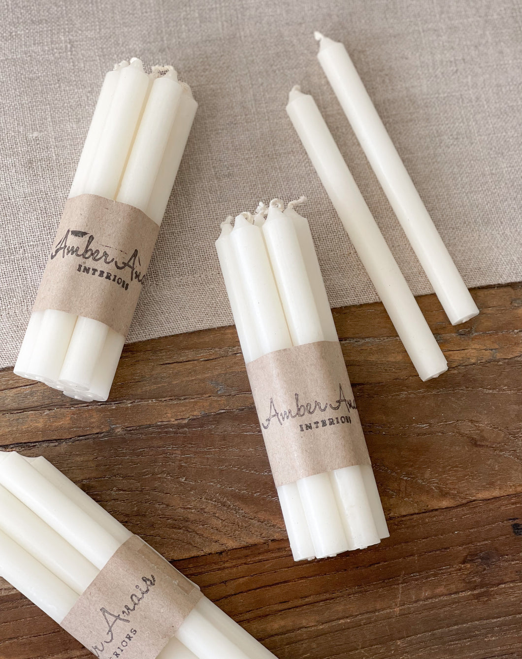 Bundle of Taper Candles - Cream